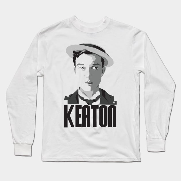 Buster Keaton Long Sleeve T-Shirt by MarcusEF